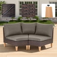 thumbnail image 2 of POCASSY 72.4" Wide Outdoor Wicker Curved Patio Sectional with Cushions, 2 of 6