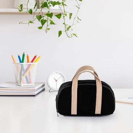 Horivan Velvet Tote Pencil Case Large Capacity Soft Storage Bag for Office Travel Multi-functional Organizer with Handle Dirt-resistant Fabric Horivan Velvet Tote Pencil Case Large Capacity Soft Storage Bag for Office Travel Multi-functional Organizer with Handle Dirt-resistant Fabric