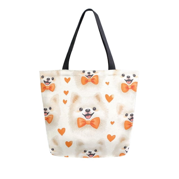 DIXRUYEE Tote Bag Women Weekender Travel Bag Shoulder Handbag Pomeranian Party Printed