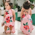 thumbnail image 7 of Franhais Baby Girl's Flower Print Sun-top Halter Backless Irregular Dress, 1-6 Years, 7 of 7