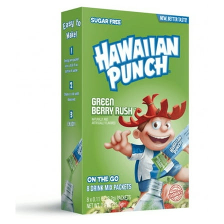 Hawaiian Punch Powder Drink Mix, Green Berry Rush