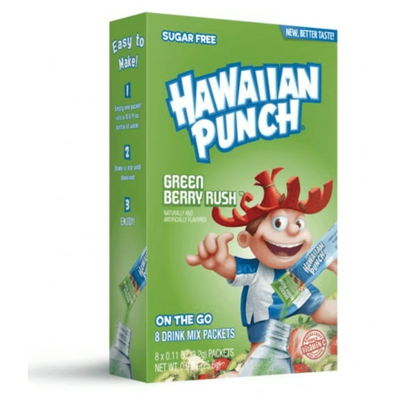 Hawaiian Punch Powder Drink Mix, Green Berry Rush