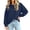 Navy, variant on IAJDKMEK Womens Solid Pocket Sweatshirt - Crew Neck Sweatshirts Women Long Sleeve Pullover Oversized Tops with Pockets,Purple S
