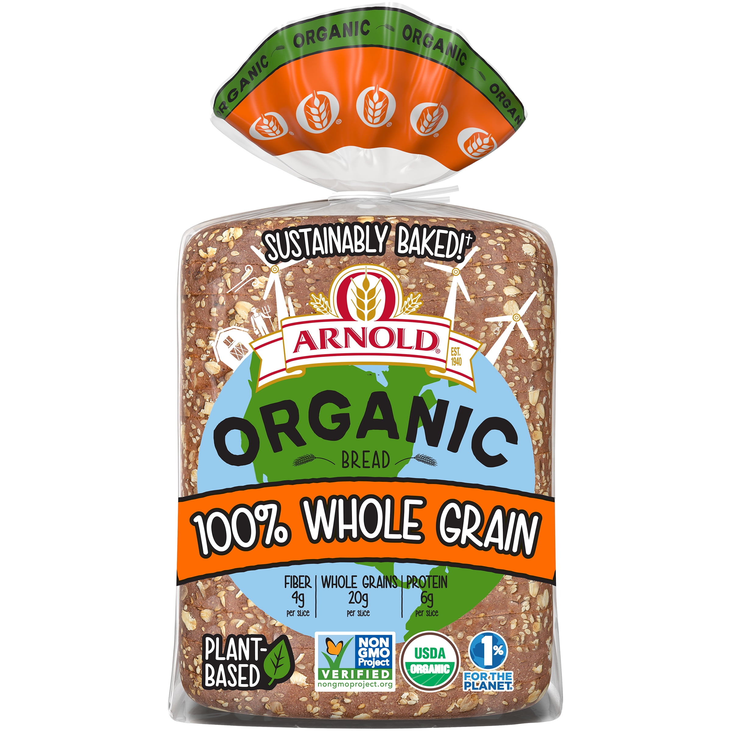 Arnold Organic 100% Whole Grain Bread, 27 oz