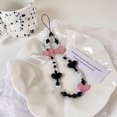 thumbnail image 5 of nipocaio Heart Shape Beaded Phone Charms Kawaii Wrist Strap Acrylic pink, 5 of 5
