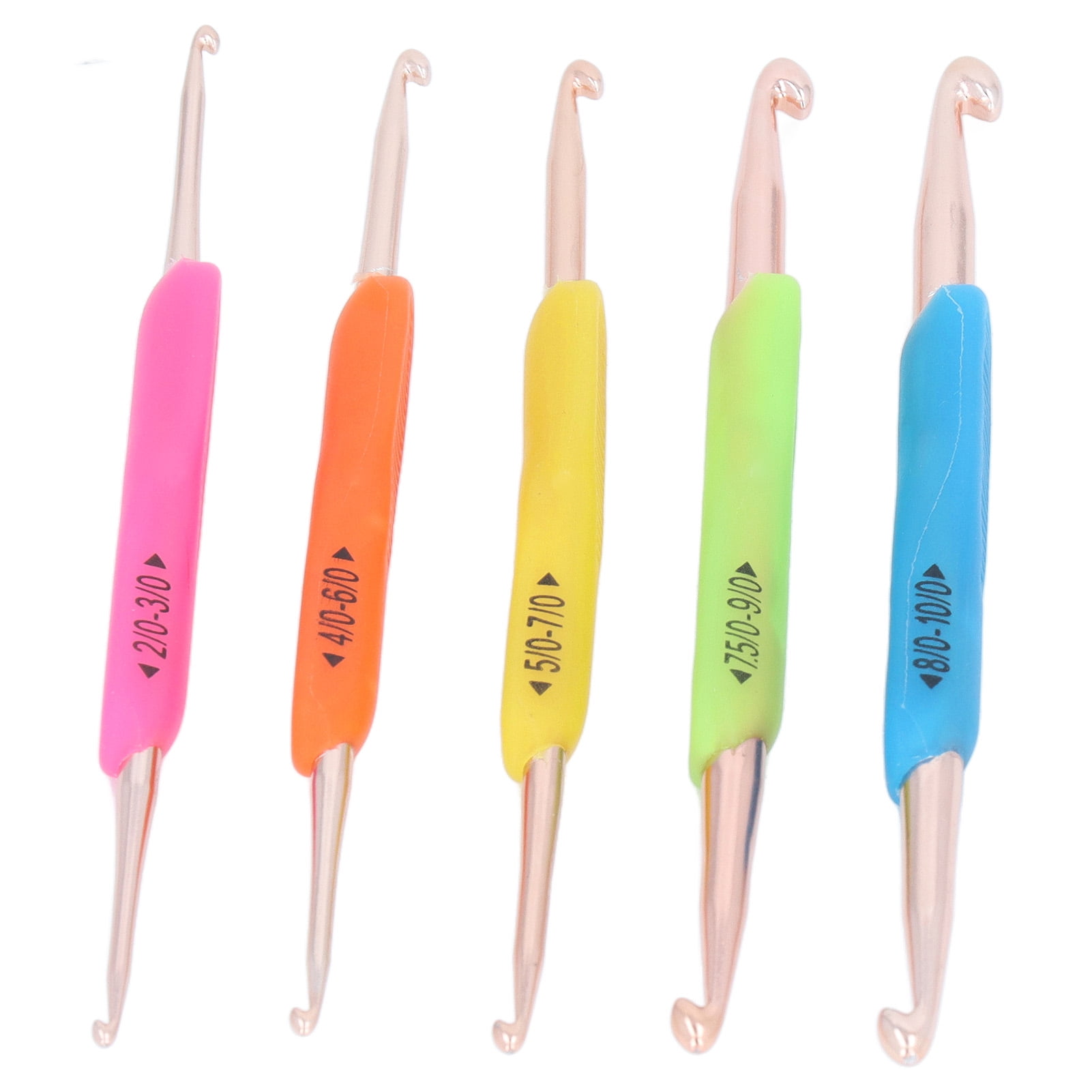 FAGINEY Knitting Needles,Crochet Hook Set,5 Pcs Crochet Hooks Double Ended Ergonomic Design Colorful Crochet Hook Needles Knitting Needles For Home