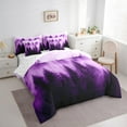 thumbnail image 3 of Manfei Purple Smoky Jungle Bedding Comforter Set 7-Piece, Botanical Pine Tree King Bedding Sets, Nature Plant Bed Sheets, Microfiber Bedroom Decor, 3 of 8