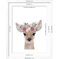thumbnail image 5 of Art.com Floral Deer Art Print by Leah Straatsma, White Frame Wall Art, 32" x 40", 5 of 5