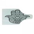 thumbnail image 1 of Hamsa Cutting Board, Nature Inspired Tribal Pattern Monochrome Sketch Boho Art with Leaves Third Eye, Decorative Tempered Glass Cutting and Serving Board, Wine Bottle Shape, Black White, by Ambesonne, 1 of 1