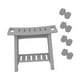 thumbnail image 3 of Banco de ducha, taburete, asiento de baño, cambiador de zapatos, regalo con estante de almacenamiento para Gris, 3 of 9