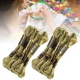 thumbnail image 2 of Filfeel 24Pcs intersect‑Stitch Thread Light Gold Embroidery Glossy Braided Floss Hand‑Made Cotton Skeins,Embroidery Floss,Embroidery Thread, 2 of 9