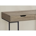 thumbnail image 4 of Computer Desk - 2 Storage Drawers / Recessed Metal Legs - 48"L - Dark Taupe Wood-Look / Black, 4 of 11