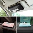 thumbnail image 4 of 1 unidad de juego de toallas de caja de pañuelo de coche, visera de sol, soporte de caja de tejido de cuero Pu, rosa Feliz Sencillez, 4 of 5