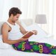 thumbnail image 5 of Balery Mardi Gras Carnival3 Pantalones de pijama para hombre, pijama ultraligero, pantalón de descanso-Medium, 5 of 6