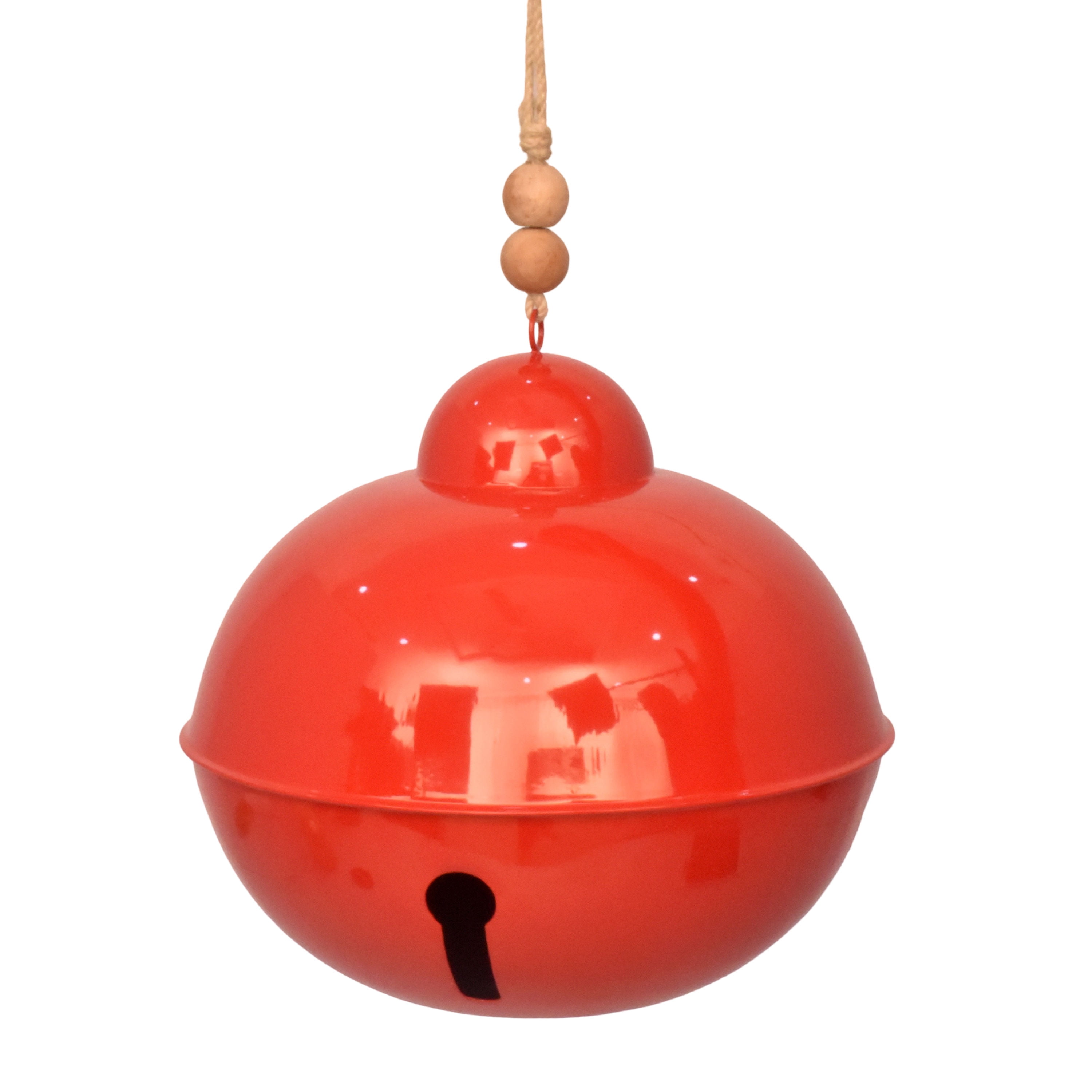 Metal Oversize Jingle Bell Red, Christmas Decor, 12 inch, by Holiday Time, Metal Jingle Bell Large Red