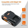 thumbnail image 2 of 2Pack Replace for Rigid R840087 Battery 18V 4000mAh/4.0Ah Li-ion Black R840087 R840083 R840084 R840086 AC840085 AC840087P, 2 of 4
