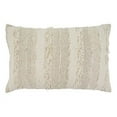 thumbnail image 6 of Fennco Styles Fringe Striped Design Cotton Decorative Throw Pillow – Ivory Accent Cushion for Home, Couch, Bedroom, Living Room and Office Décor, 6 of 8