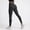 Black plus size high waisted leggings a1, variant on Cagogo Women Plus Size High Waisted Ribbed Leggings Sport Fit Long Pants Tummy Control Yoga Workout Gym Activewear Running Lounge Trousers, Black 2XL