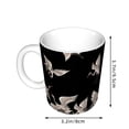 thumbnail image 2 of Yiaed Japanese White Crane Print Ceramics Coffee,Large Handle Design,Extra Large Tea and Coffee Cup for Office and Home Mugs, 2 of 6