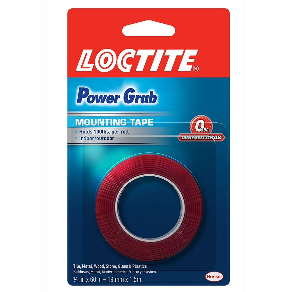 Loctite Power Grab Mounting Tape, 0.75 in x 60 in, Roll
