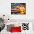 thumbnail image 5 of Shiartex Beach Pictures Ocean Canvas Wall Art, Sunset Tropical Wall Art for Living Room Bathroom Wall Decor 20x16 in/16x12 in, 5 of 6