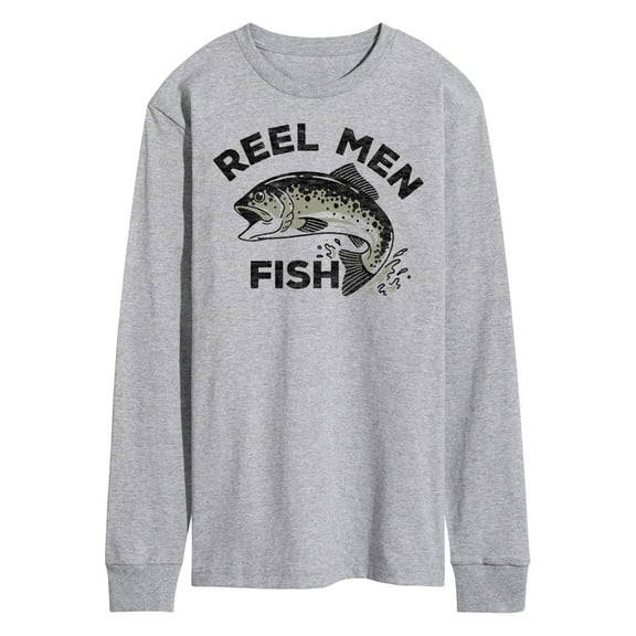 Instant Message - Reel Men Fish - Men's Long Sleeve T-Shirt