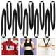 thumbnail image 4 of 20 unidades de cordones para medallas deportivas, cintas duraderas para el cuello con clips a presión para medallas de premio, ideales para competiciones y eventos, color negro, 4 of 7