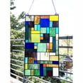 thumbnail image 3 of RADIANCE Goods Tiffany-Style Geometric Stained Glass Window Panel 23" Height, 3 of 4