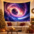 thumbnail image 3 of Cosmic Nebula & Ringed Planet in Swirling Vortex, Mystical Celestial for Space Lovers, Astronomy Wall Art, Housewarming Gift Tapestry Wall Hanging for Bedroom, Living Room and Dorm, 3 of 7