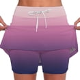 thumbnail image 2 of Stephy Women's Fashionable Casual Sports Casual Skirt with Pocket Drawstring Solid Color Mid Waist Skirt Pants, Purple, 3XL, 2 of 7