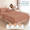 thumbnail image 2 of Casa Platino Cotton Twin XL Sheet Set – 450 Thread Count 100% Cotton Cooling Sheets, Premium Hotel Finish, Silky Smooth Comfort, Oeko-Tex Certified – Rose Dawn, 2 of 8
