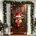 thumbnail image 5 of Darzheoy Christmas Door Cover Holiday Decoration for Door and Party Ambiance Background Cloth Indoor Use and Festive Setup, 5 of 6
