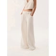 thumbnail image 6 of Women'S Drawstring Wide Leg Jeans Low Waisted Loose Fit Denim Pants White L, 6 of 9