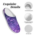 thumbnail image 5 of Disketp Purple Bubble Abstract Art Women's Men's Slippers Plush Slip-On House Slipper for Winter Indoor Soft Cushion Non-slip Fluffy Slides Slippers-13, 5 of 7