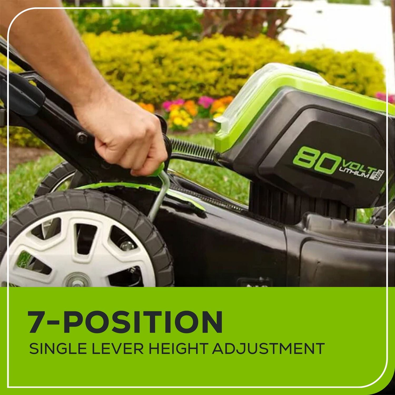 Greenworks 80V 21" Cordless Lawn Mower, 2x 2.0 Ah Batteries and Charger Included