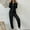 Black, variant on Womens Hoodie Jumpsuits Short Sleeves jogging Pant Zipper One Piece Jumpsuits Baggy Overalls Vacation Beach Summer Rompers For Women S