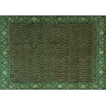 thumbnail image 1 of Ahgly Company Machine Washable Indoor Rectangle Persian Turquoise Blue Traditional Area Rugs, 8' x 12', 1 of 4