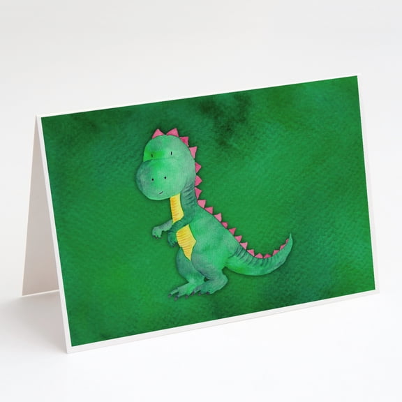 Tyrannosaurus Rex Watercolor Greeting Cards and Envelopes Pack of 8