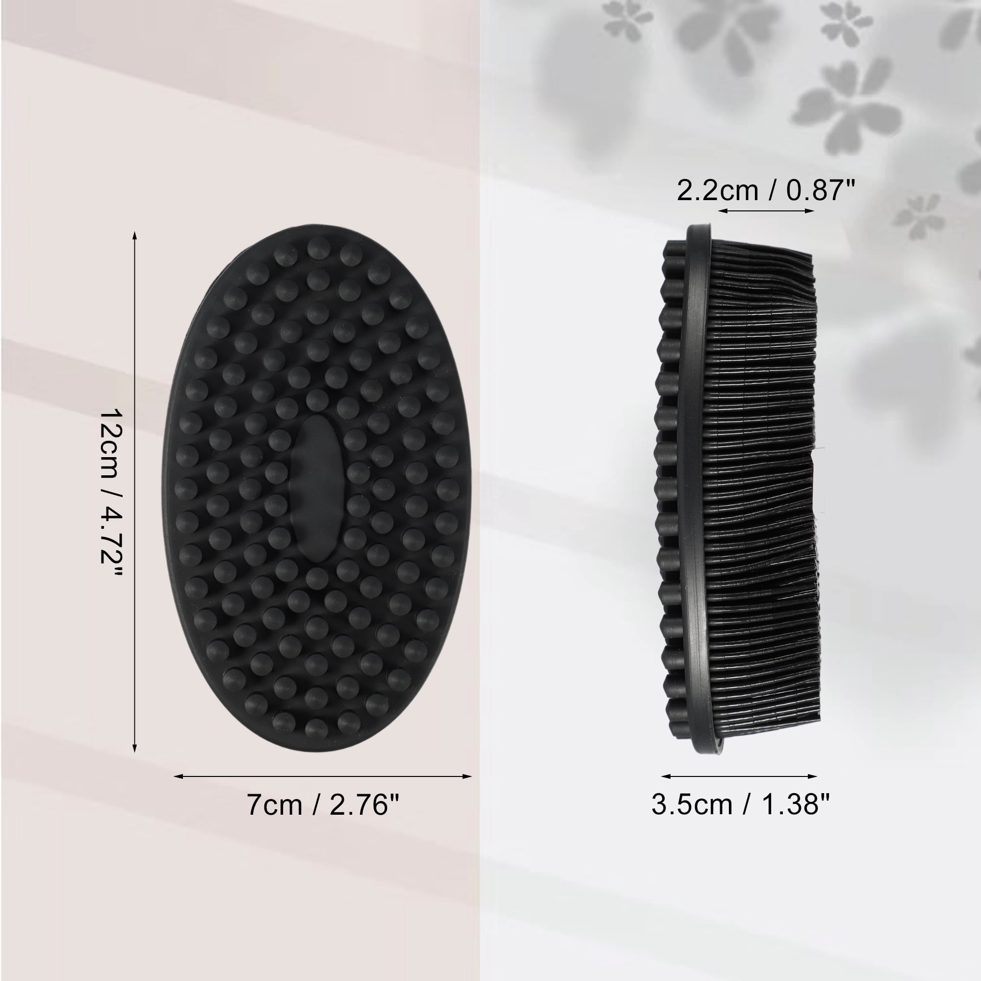 Unique Bargains Silicone Body Scrubber Soft Shower Exfoliating Brush Black