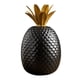 thumbnail image 1 of Adorno de cerámica con forma de piña, decoración de estilo nórdico, regalo, accesorio de fotografía negro escamoso, 1 of 9