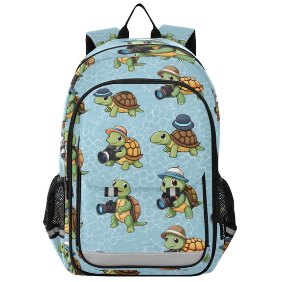 ALAZA Cute Turtle Camera Laptop Backpack Purse Travel Bag Casual School Bookbag Rucksack for Women Men