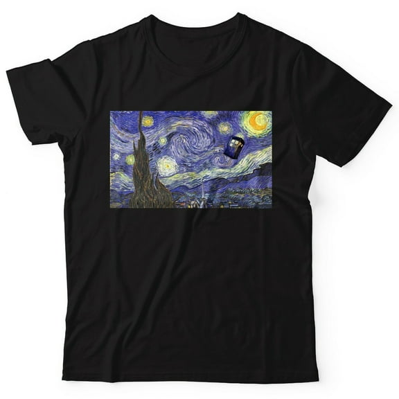 Dr. Who Cool Tee Tardis Starry Night T-Shirt