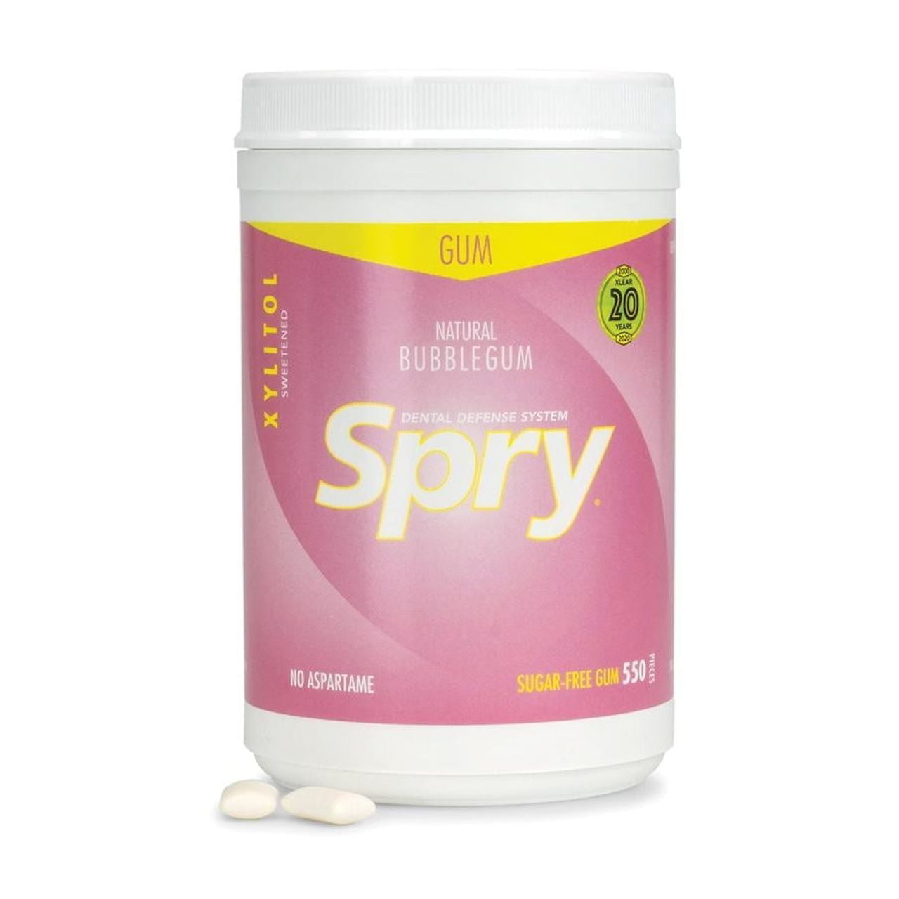 Spry Bubblegum Xylitol Chewing Gum, Aspartame-Free, Sugar-Free, Adults & Kids, 550 Pieces, 1 pack
