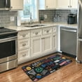 thumbnail image 2 of Area Rugs Carpet for Bedroom Floor Kitchen Rugs Basketball Graffiti Pattern Door Mat Bedside Runner Rug Living Room Washable Non Slip 39×20in, 2 of 7