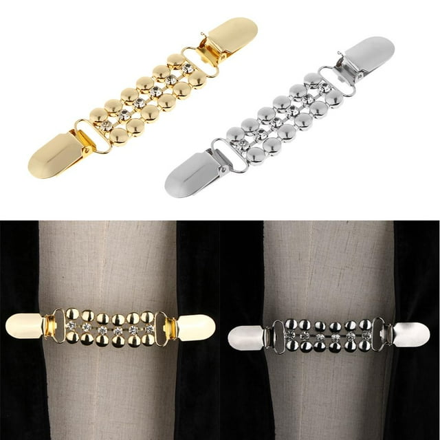 Conjunto de 2 pinzas de con clip de boca de con de imitación retro, hebilla, clip de tela con clip de metal para bufanda, cárdig Hugo Suéter Cardigan Clip