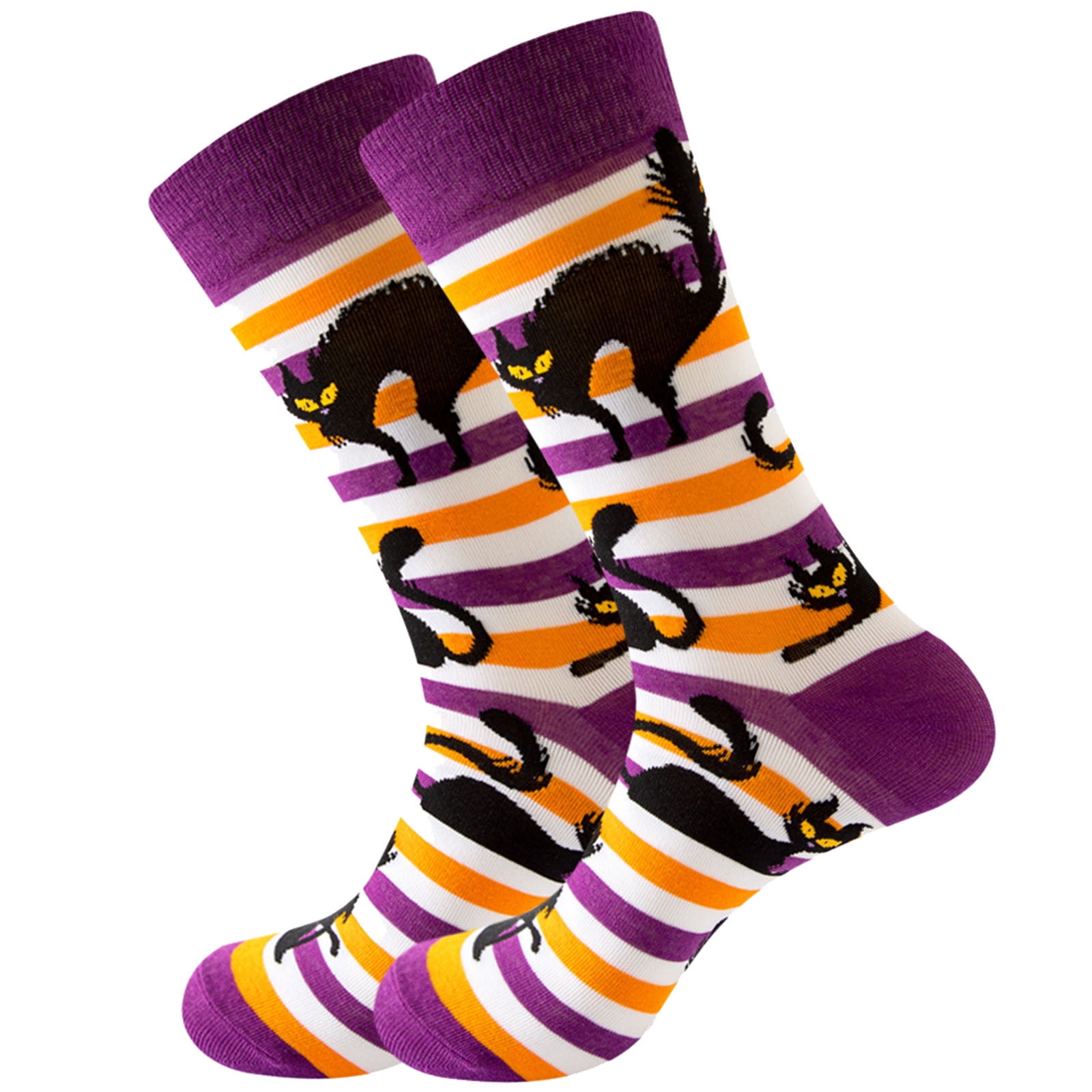 2 packs* Workout Socks Women Fun Halloween Socks For Women Funny Halloween  Gifts For Female Novelty Crew Cotton Sock 