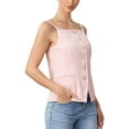 thumbnail image 4 of INSPIRE CHIC Outfit 2026 Summer Suit Vest for Women Sleeveless Button Down Square Neck Business Casual Blazer Vest Tops L Pink, 4 of 6