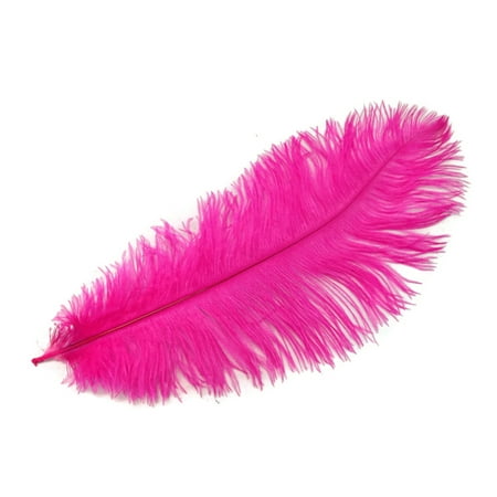 Pink Ostrich Feathers - 10 Pieces - 14-17