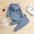 thumbnail image 4 of HCNTES Toddler Boy Winter Clothes 3-6 Month Boy Clothes Winter Baby Boys Girls Long Sleeve Hooded Romper Tops Solid Pants Outfit Set 2PCS Clothes Baby Winter Clothes, 4 of 8
