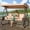 Khaki, variant on Mvpipi 3 Seat Outdoor Porch Patio Swing with Canopy,Outdoor Swing for Adults,3 in 1 Convertible Swing Bed with Thickened Cushions & Cup Holders for Backyard, Porch, Garden,Triangle Style(Blue)
